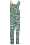 Carly Jumpsuit - Teal, Paradise Jungle